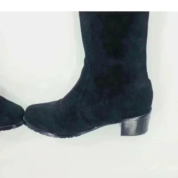 Stuart Weitzman Lowland black  over the knee boots 8 Made in Spain retail $920 - Picture 5 of 12